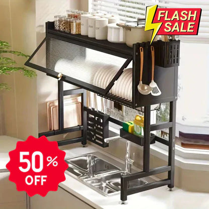ESCURRIDOR DE PLATOS GRANDE EN ACERO INOXIDABLE - 50% DESCUENTO HOY